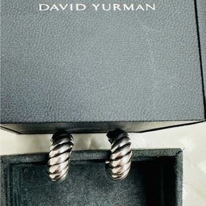 David Yurman Sculpted Shrimp Earrings Sterling Silver